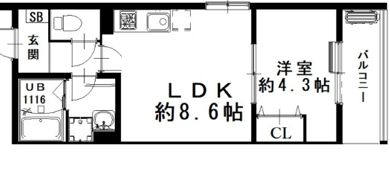 badge tomoi Est Ⅱの間取り画像