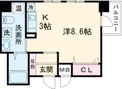 アドバンス三宮Ⅳルシールの間取り画像