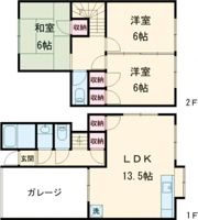 関園貸家の間取り画像