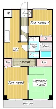 メゾンドール・カムイβ館の間取り画像
