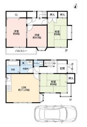 草加市青柳戸建の間取り画像