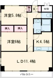 ハイム上所の間取り画像