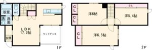 メゾネット菊陽の間取り画像