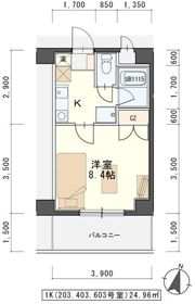 In－Towner二日町の間取り画像