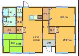 サンライフ上米の間取り画像