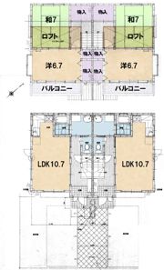メゾネット東福山の間取り画像