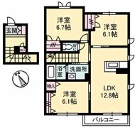 ラフィネ B棟の間取り画像
