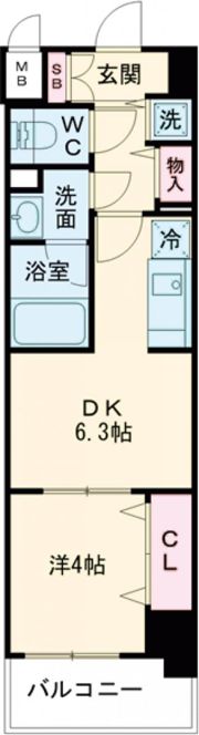 フェンテ・一条の間取り画像