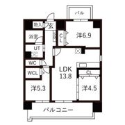 ヒルクレストELGRAND大江の間取り画像