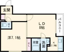 Briller五稜郭の間取り画像