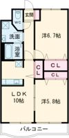リヴェールあおばの間取り画像