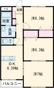 グランディア小新の間取り画像
