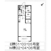 エクセル田中 W棟 Wの間取り画像