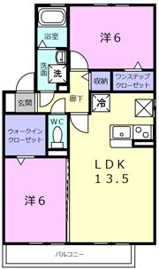 サンフォレスタ A棟 Aの間取り画像