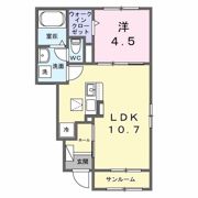 ウエスト．ゲート Ⅱの間取り画像