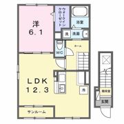 ウエスト．ゲート Ⅱの間取り画像