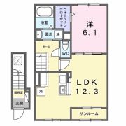 ウエスト．ゲート Ⅱの間取り画像