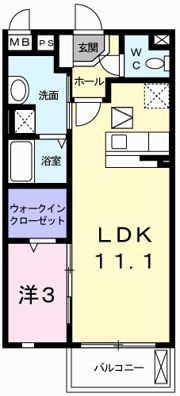 メゾン・ド・花水木 壱番館の間取り画像
