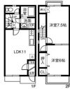 Belle demeure神明Ⅱの間取り画像