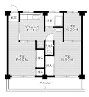 ビレッジハウス家下1号棟の間取り画像
