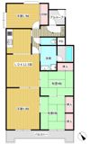 マンションアザレアA棟の間取り画像