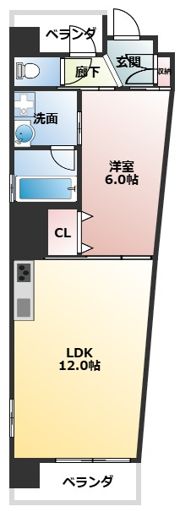 スラントウォールズの間取り画像