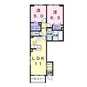 高根沢町宝積寺アパート（028752801）の間取り画像