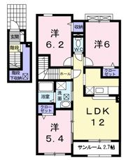 サンリッツ ヒキノBの間取り画像