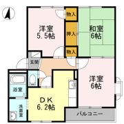 アスカハイム B棟の間取り画像