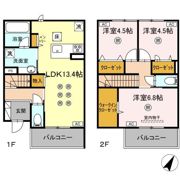 D-ROOMサンライズ B棟の間取り画像