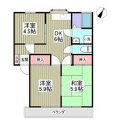 コーポ外原の間取り画像