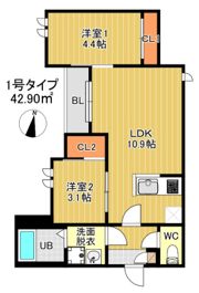 Grandtic WV 千早の間取り画像