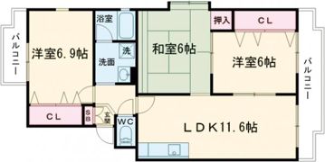 シャロームDの間取り画像