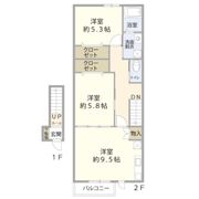 エミシア南大分の間取り画像