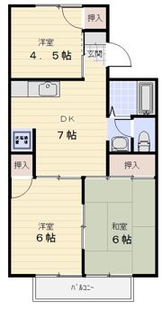 阿波屋ハイツ Bの間取り画像