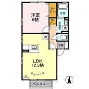 メイプル Bの間取り画像