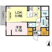 D'Bless川崎 Eastの間取り画像