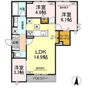 オークグレイスの間取り画像