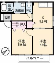 サンハイツ Cの間取り画像