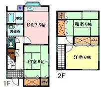横林貸家牛野谷町2丁目の間取り画像