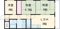 スクエアメゾン奈良阪の間取り画像