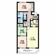 三渓ヒルズ Eの間取り画像