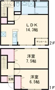 ヒルズ聖籠Duplexの間取り画像