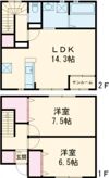 ヒルズ聖籠Duplexの間取り画像