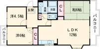 ベルデュール四季彩の間取り画像