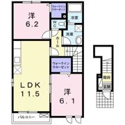 グリーンヒル Bの間取り画像