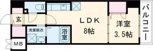 S－RESIDENCE広島駅dilettoの間取り画像
