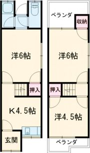 枚方出口貸家の間取り画像