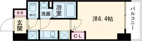S-RESIDENCE堺湊駅前azureの間取り画像