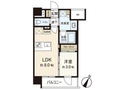 デュオヒルズ仙台一番町一丁目の間取り画像